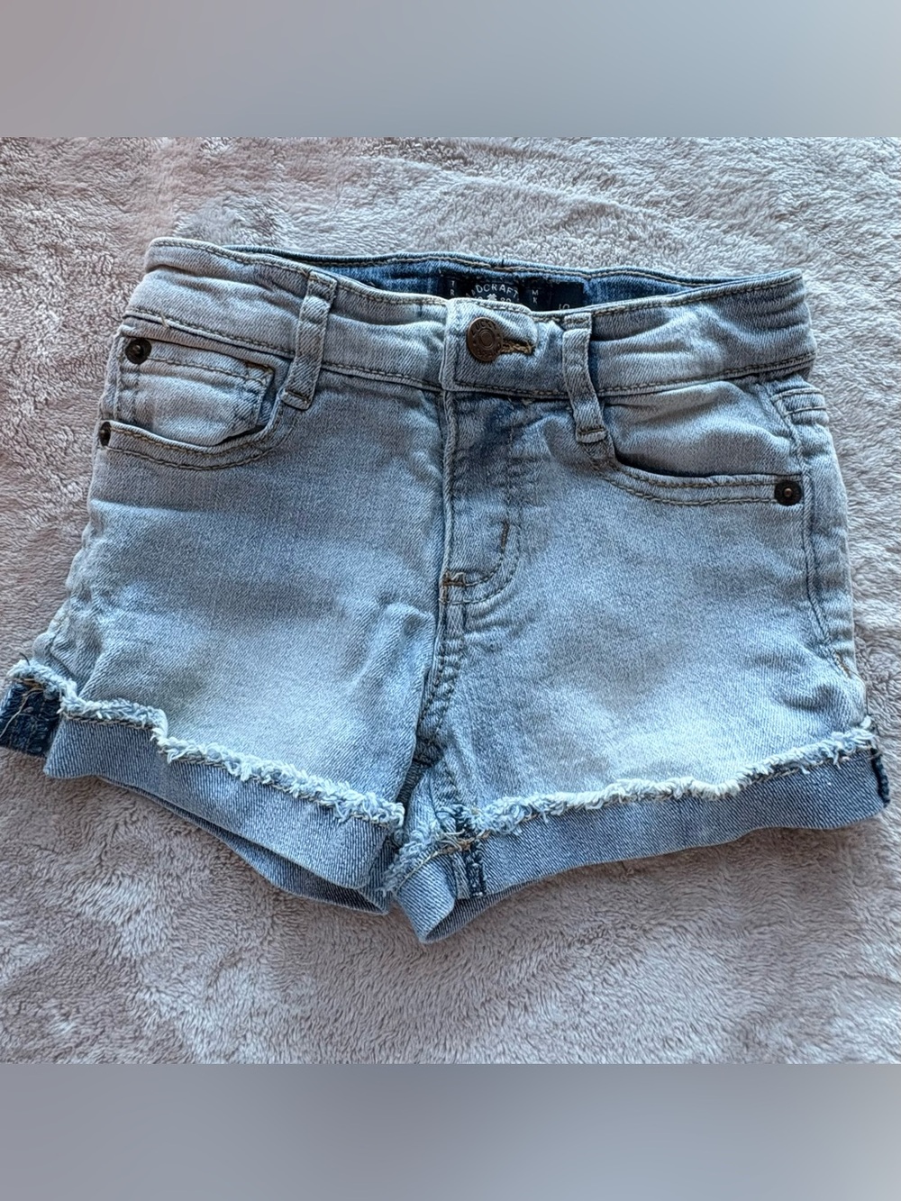 Lucky Brand Light Wash Frayed Hem Denim Shorts